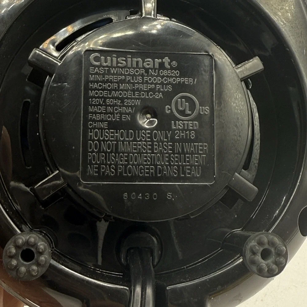 Cuisinart Mini-Prep Plus Food Processor DLC-2A‎ Chopper Motor Silver Base Tested